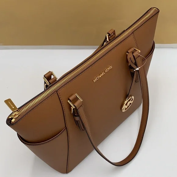 MICHAEL KORS Charlotte Large Leather Top-Zip Tote - Picture 8 of 16